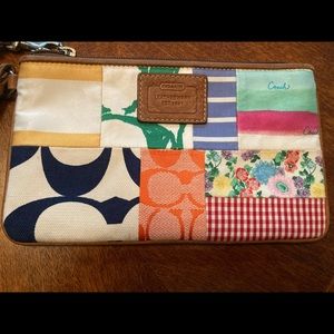🌈 Multicolored Coach wristlet